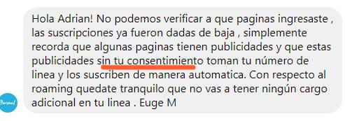 Personal reconoce la estafa de los sms premium