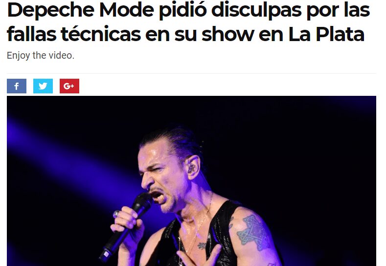 Recital de Depeche Mode: UCU interpuso demanda colectiva.