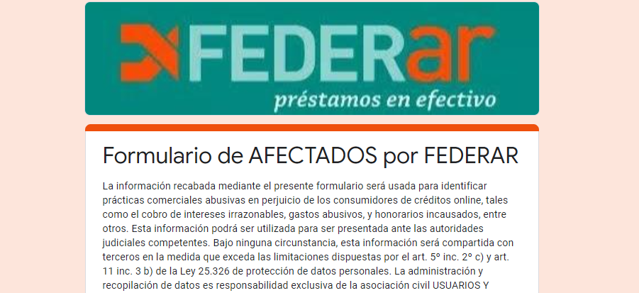 Graves denuncias contra Federar (préstamos en efectivo)