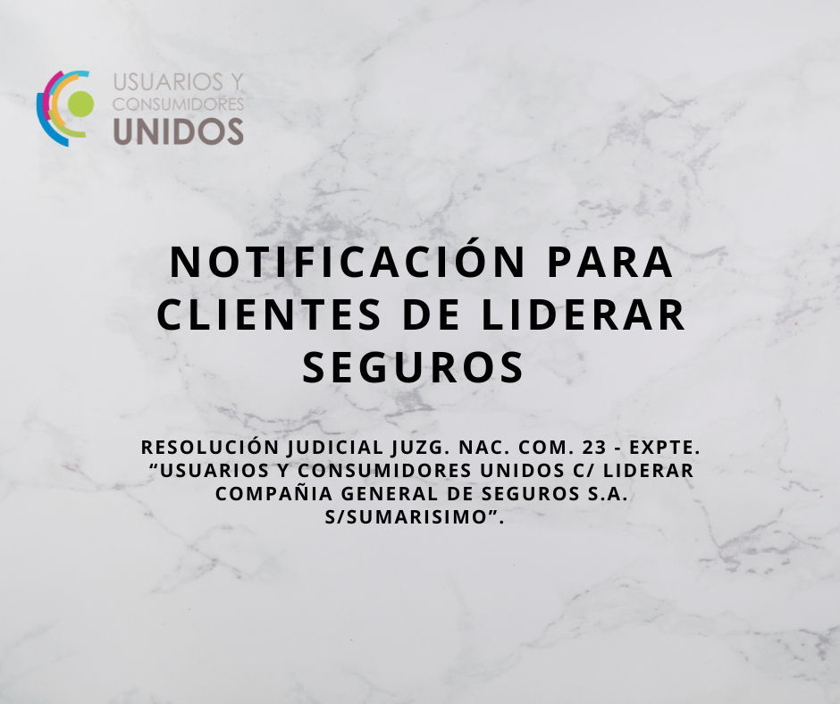 ATENCION ACCIÓN COLECTIVA CONTRA LIDERAR SEGUROS