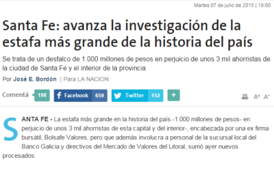 El Banco Galicia y el Caso Bolsafe. Comunicado sobre la acción colectiva iniciada por UCU.