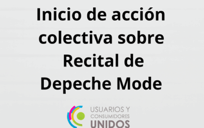 ACCION COLECTIVA SOBRE RECITAL DE DEPECHE MODE