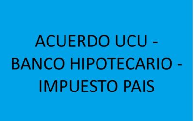 ACUERDO HOMOLOGADO UCU – BANCO HIPOTECARIO
